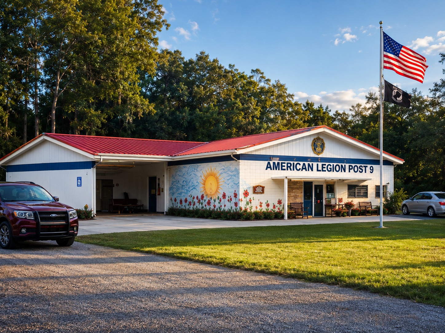 American Legion Post 9 building in Brunswick, Georgia